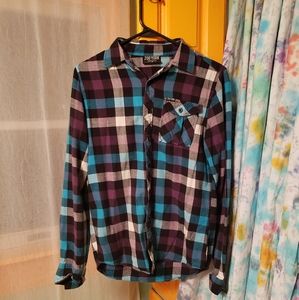 Zoo York Mens Big \u0026 Tall Black Plaid 